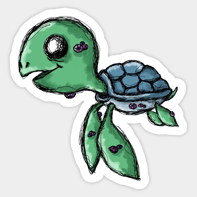 Sea Turtle Sticker by MandrakeCC